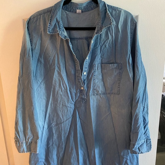 Denim Shirt Dress - Picture 1 of 2